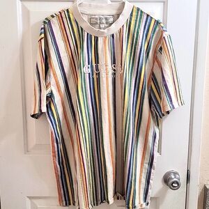 Vintage GUESS 80’s Vibrant Striped Tee shirt